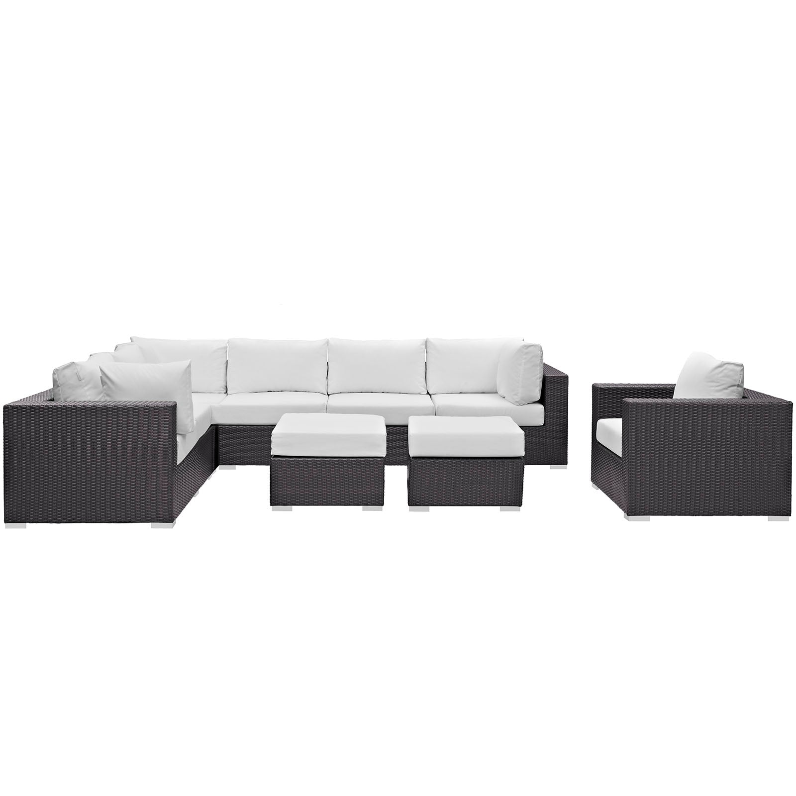 Convene 9 Piece Outdoor Patio Sectional Set by Modway