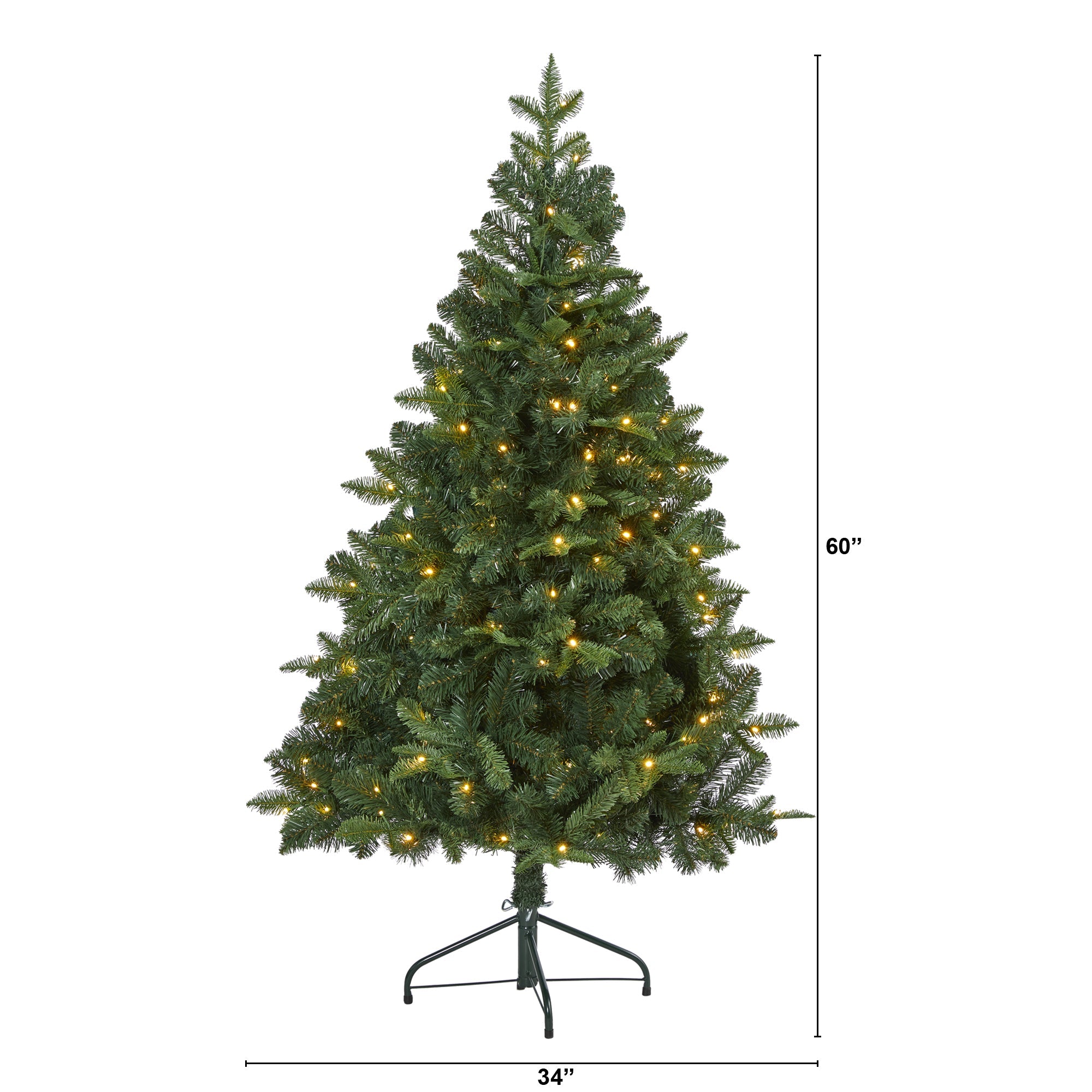 5' Grand Teton Spruce Flat Back Artificial Christmas Tree