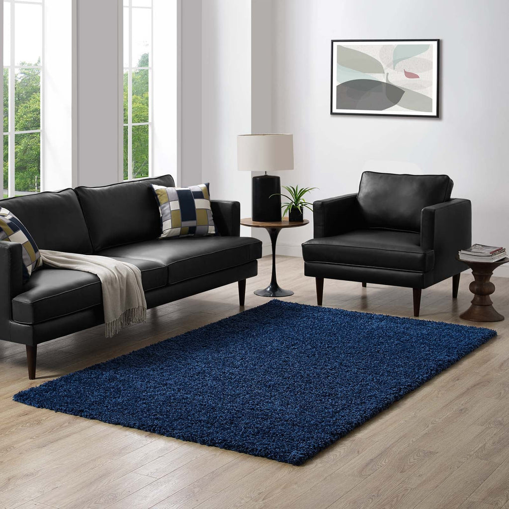 Enyssa Solid 5x8 Shag Area Rug by Modway