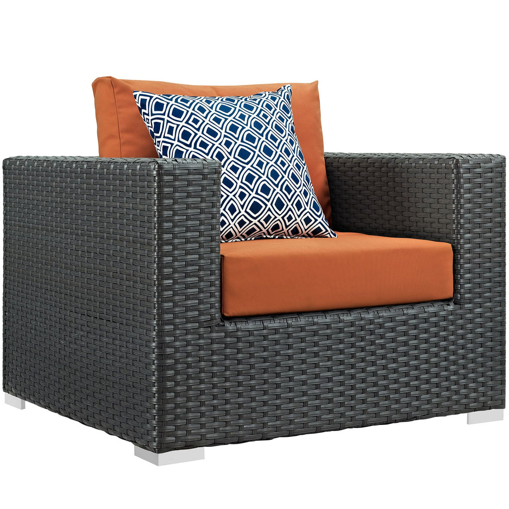 Sojourn 7 Piece Outdoor Patio Sunbrella¨ Sectional Set by Modway