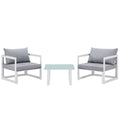 Fortuna 3 Piece Outdoor Patio Sectional Sofa Set by Modway