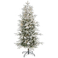 5.5' Flocked Manchester Spruce Artificial Christmas Tree with 200 Lights