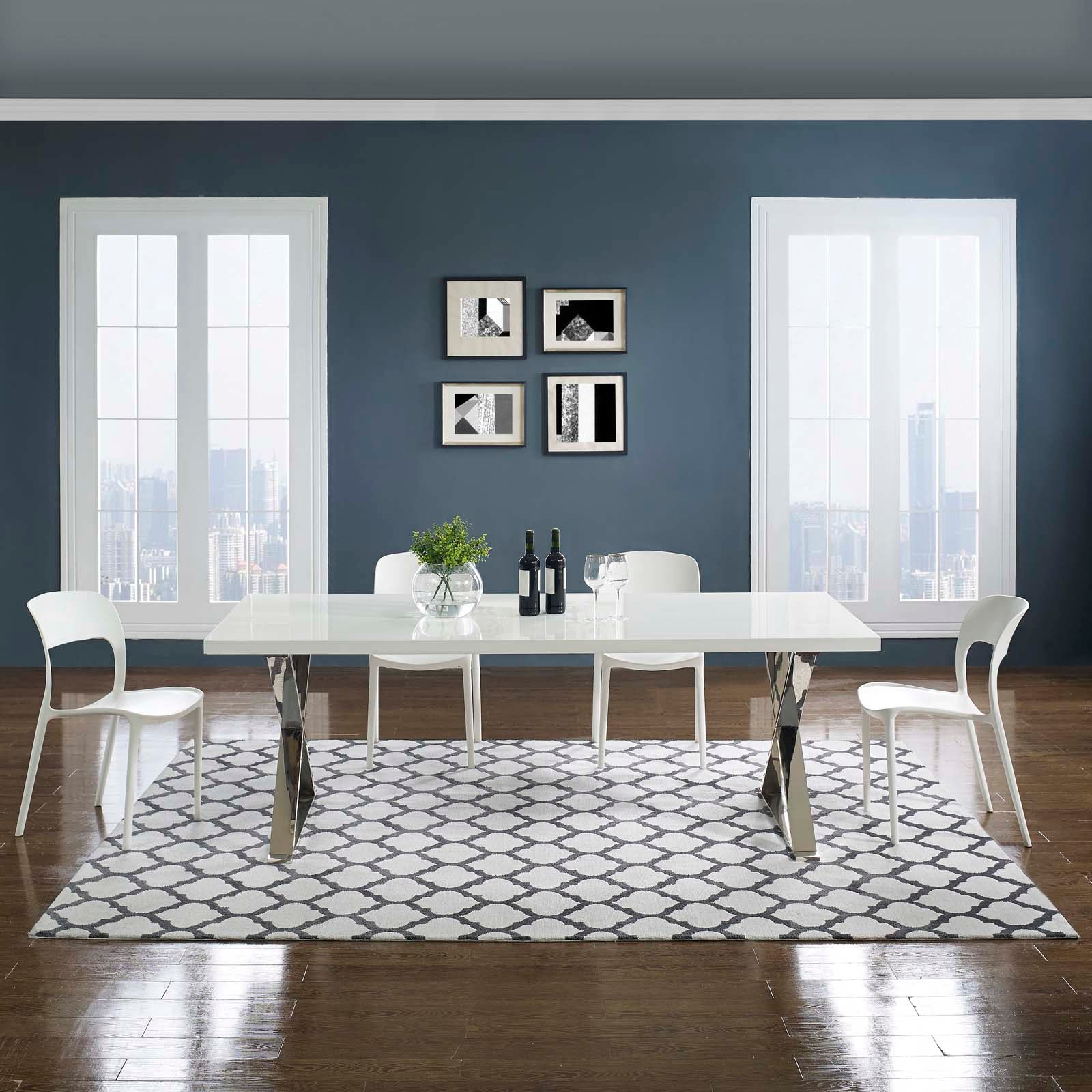 Lida Moroccan Trellis 8x10 Area Rug by Modway