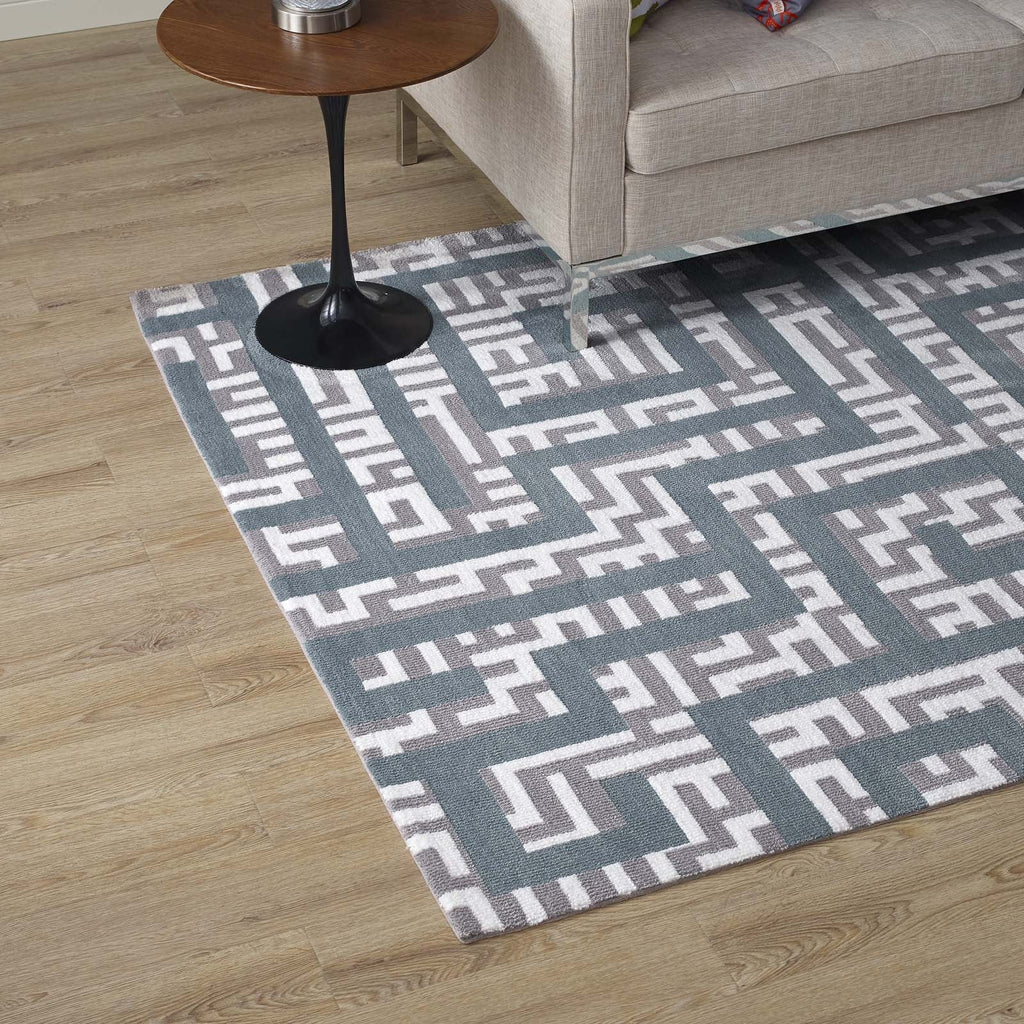 Nahia Geometric Maze 5x8 Area Rug by Modway