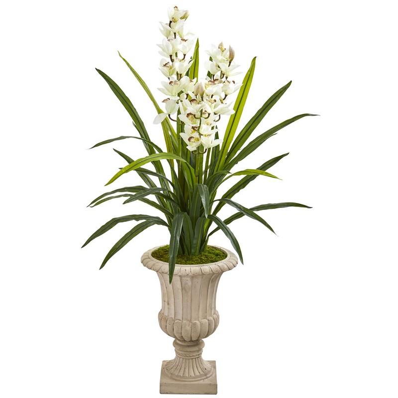 56"  Cymbidium Orchid Artificial Plant in Urn