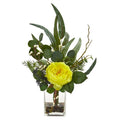21"  Rose and Eucalyptus Artificial Arrangement