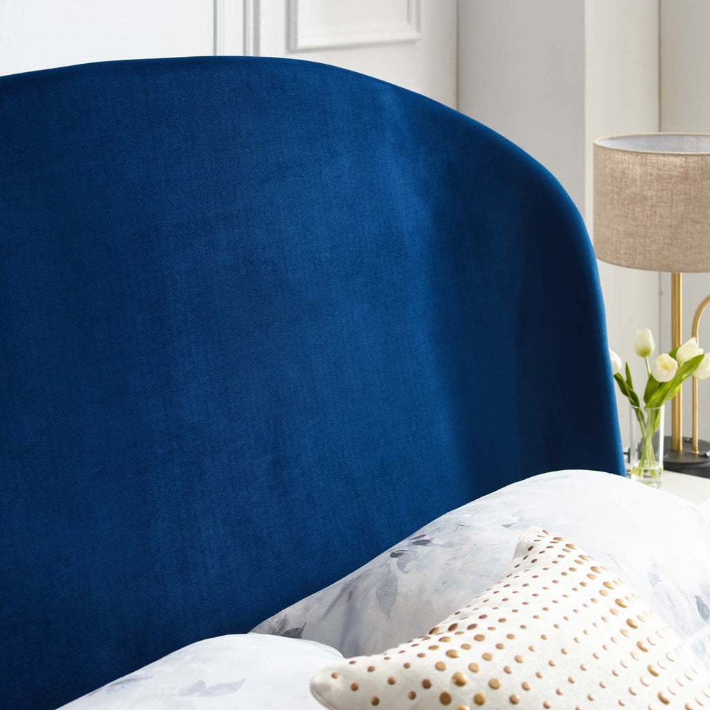 Mira Upholstered Performance Velvet Queen Platform Bed by Modway