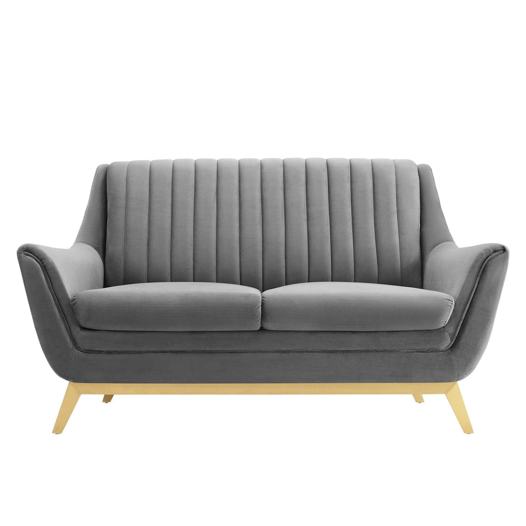 Winsome Channel Tufted Performance Velvet Loveseat by Modway