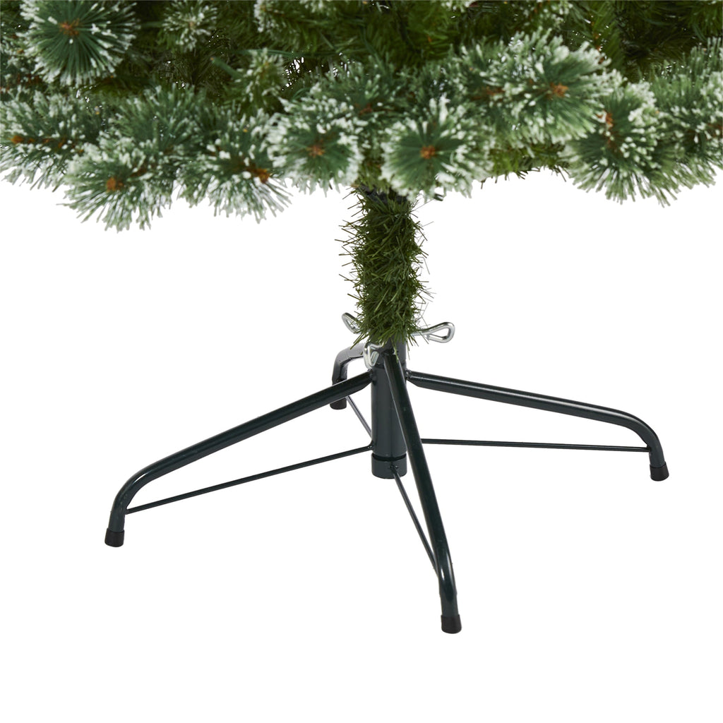 6' Wisconsin Slim Snow Tip Pine Artificial Christmas Tree w/ 300 Clear LED Light