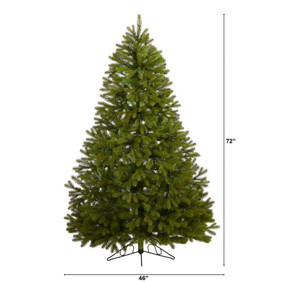 6' Cambridge Spruce Flat Back Artificial Christmas Tree