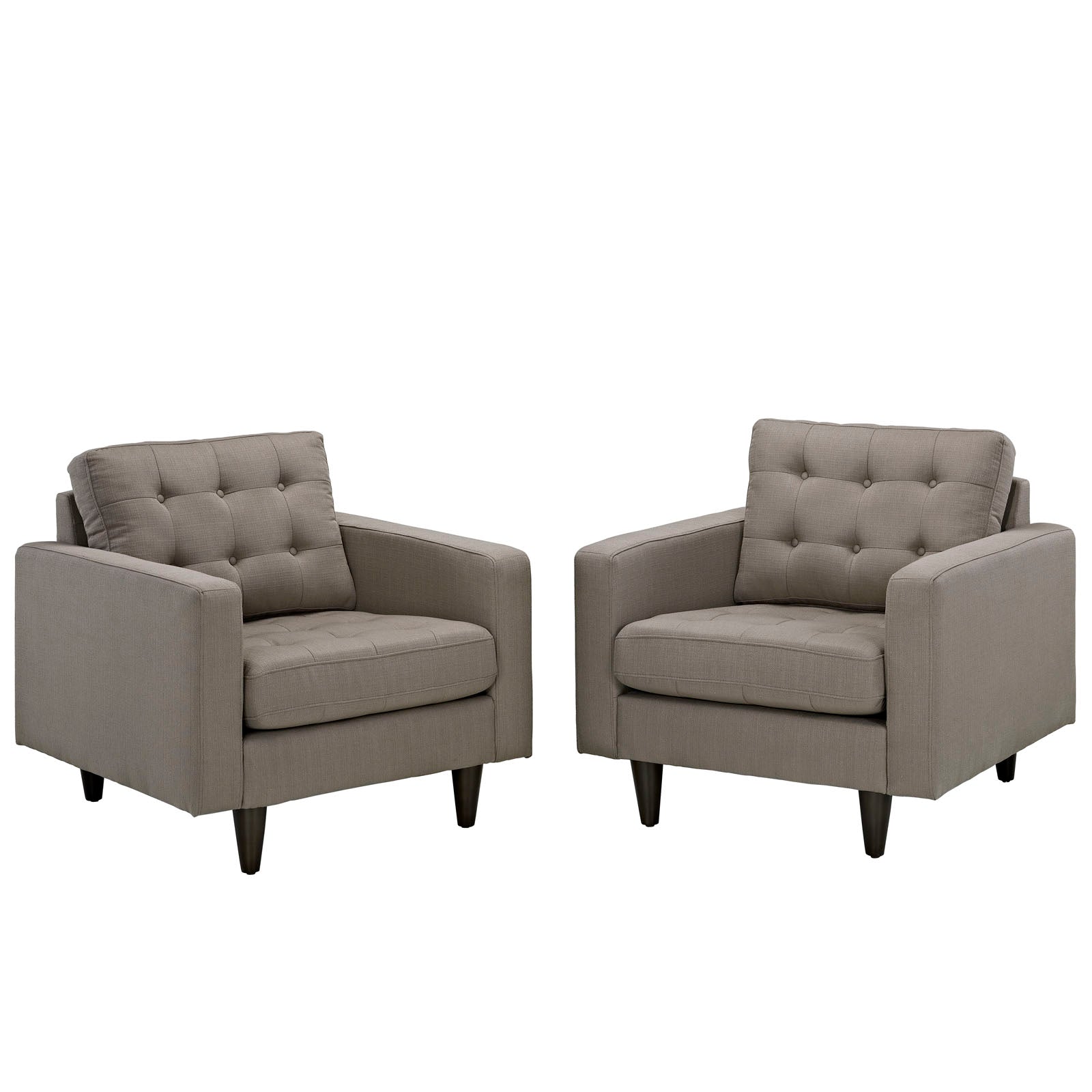 Empress Upholstered Fabric Armchair Set of 2 by Modway