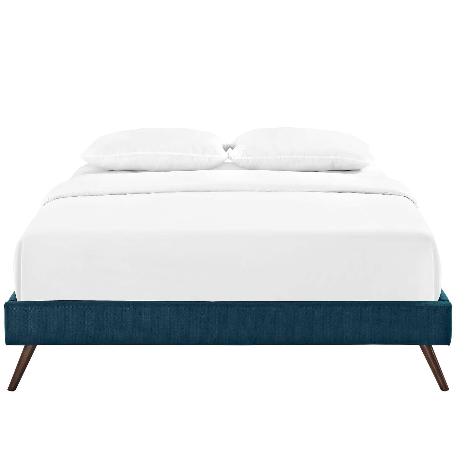 Loryn Fabric Full Bed Frame with Round Splayed Legs by Modway