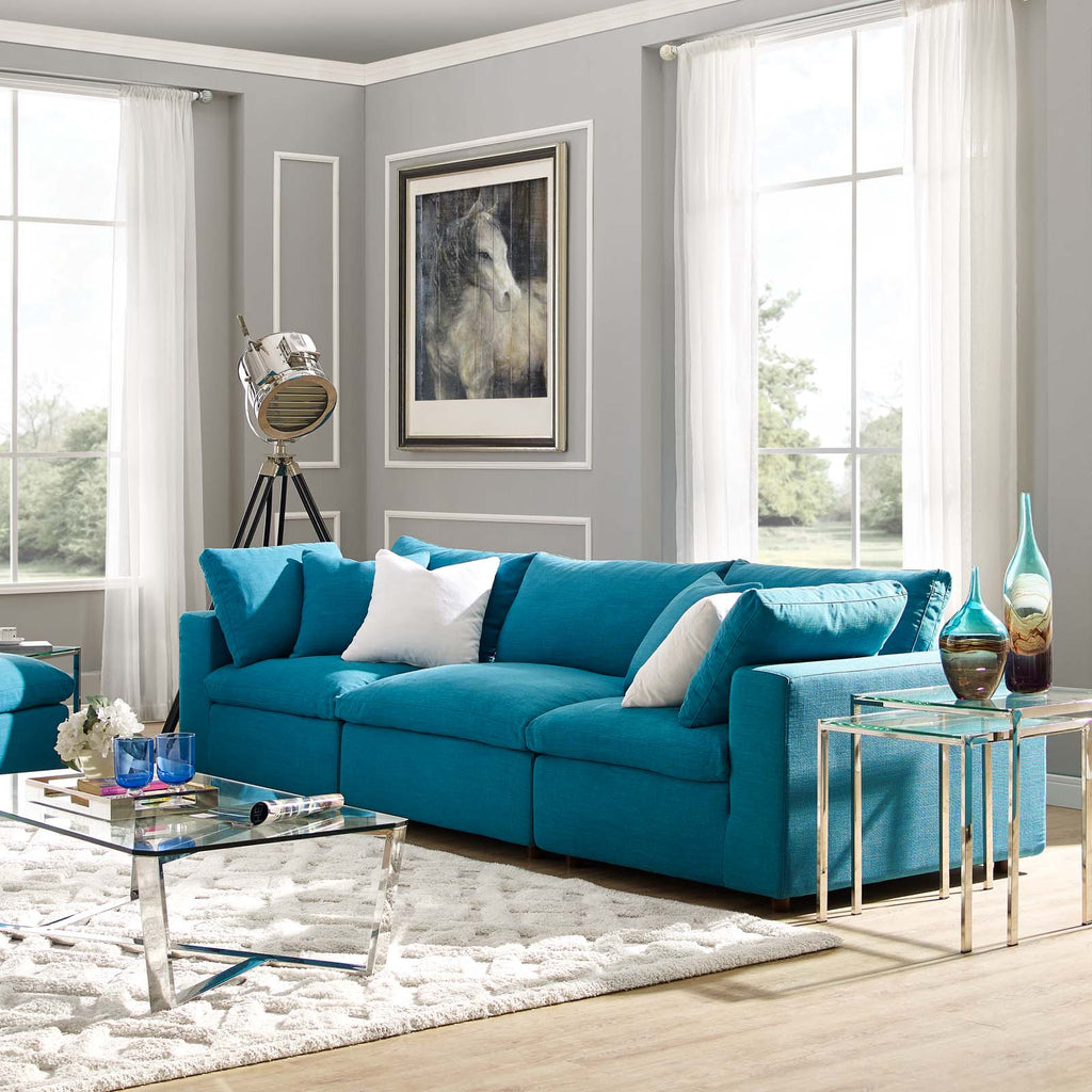 Commix 3 Piece Down Filled Overstuffed Sectional Sofa Set by Modway