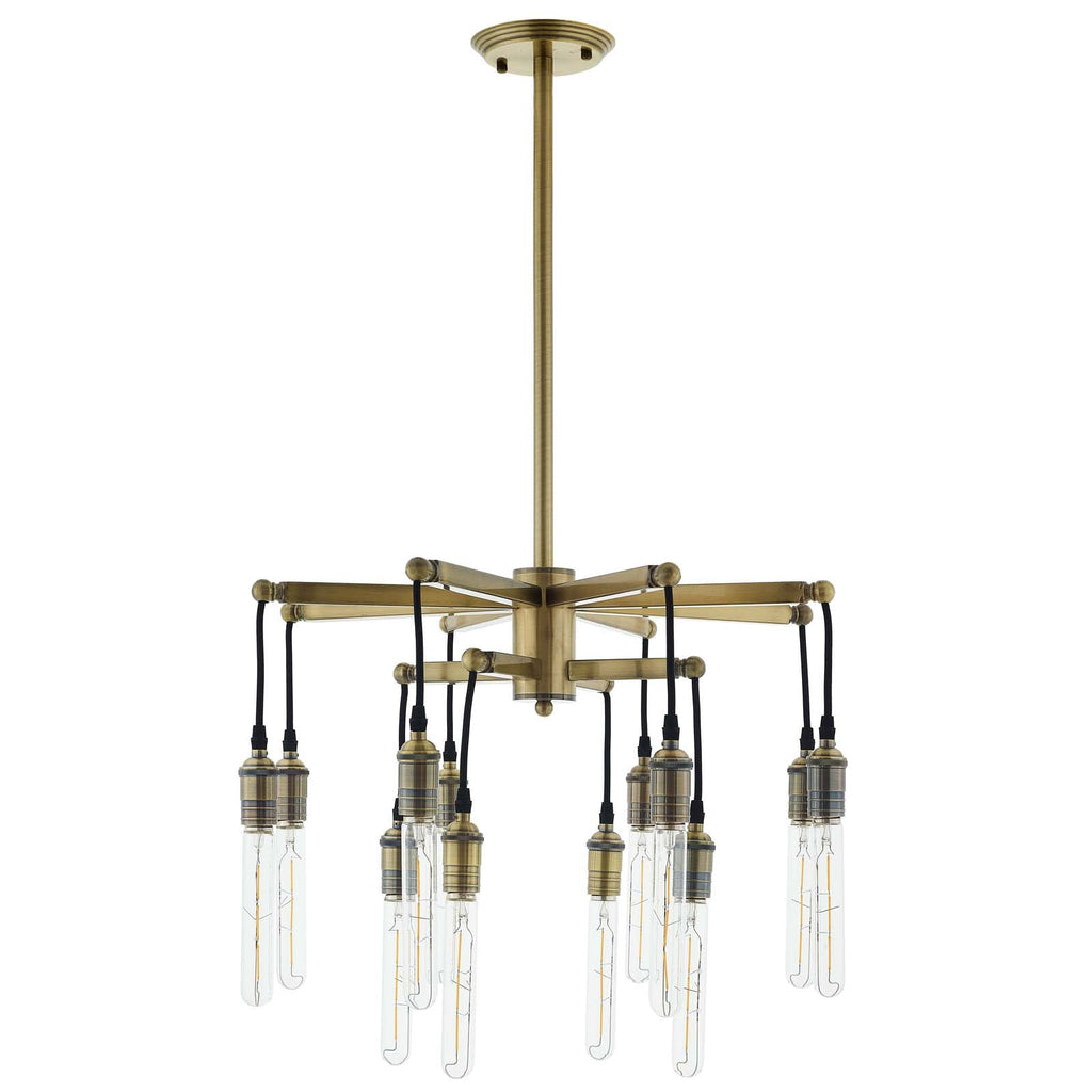 Resolve Antique Brass Ceiling Light Pendant Chandelier by Modway