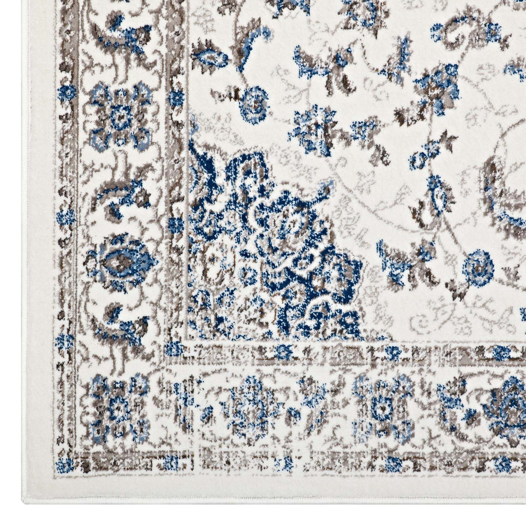 Lilja Distressed Vintage Medallion 5x8 Area Rug by Modway