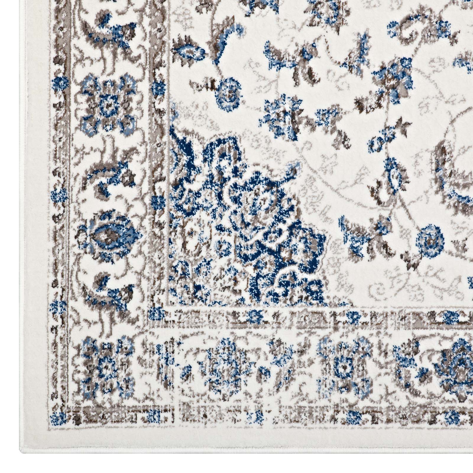 Lilja Distressed Vintage Medallion 5x8 Area Rug by Modway