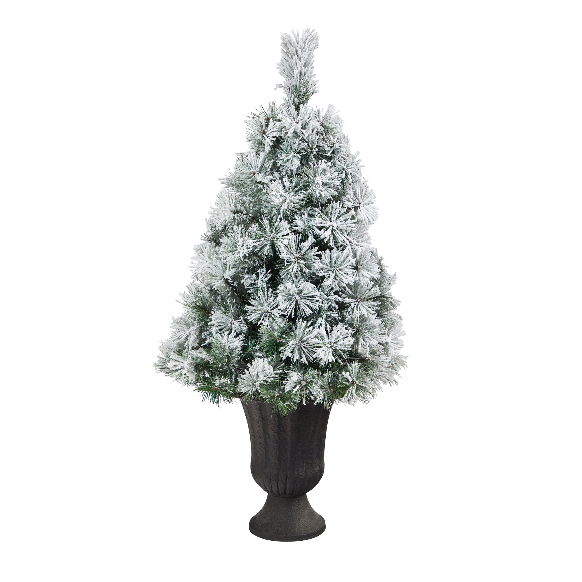 44' Flocked Oregon Pine Artificial Christmas Tree w/ 50 Clear Lights