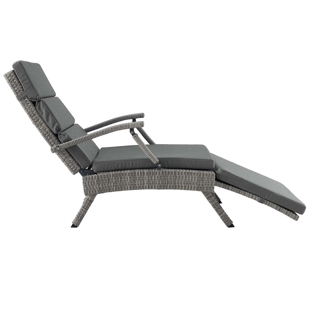 Envisage Chaise Outdoor Patio Wicker Rattan Lounge Chair by Modway