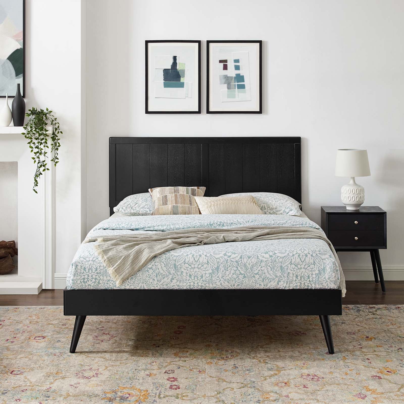 Alana Wood Full Platform Bed With Splayed Legs by Modway
