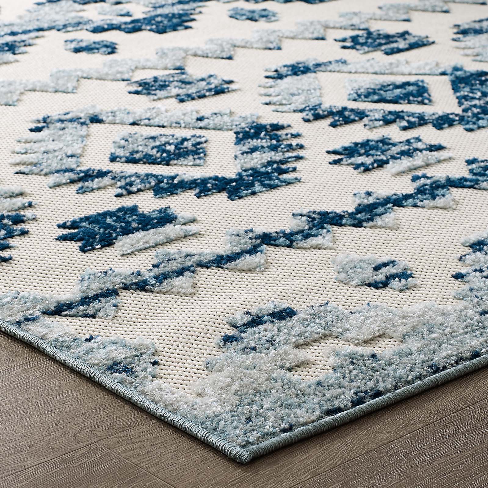 Reflect Takara Abstract Diamond Moroccan Trellis 8x10 Indoor and Outdoor Area Rug by Modway