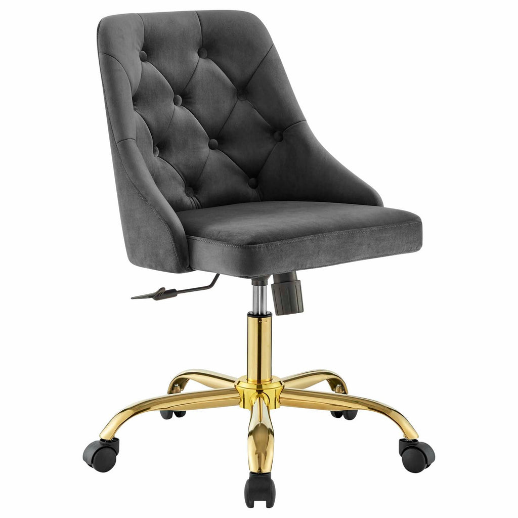 Distinct Tufted Swivel Performance Velvet Office Chair by Modway