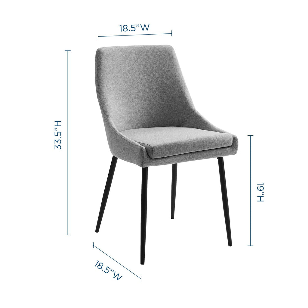 Viscount Upholstered Fabric Dining Chairs Set of 2 by Modway