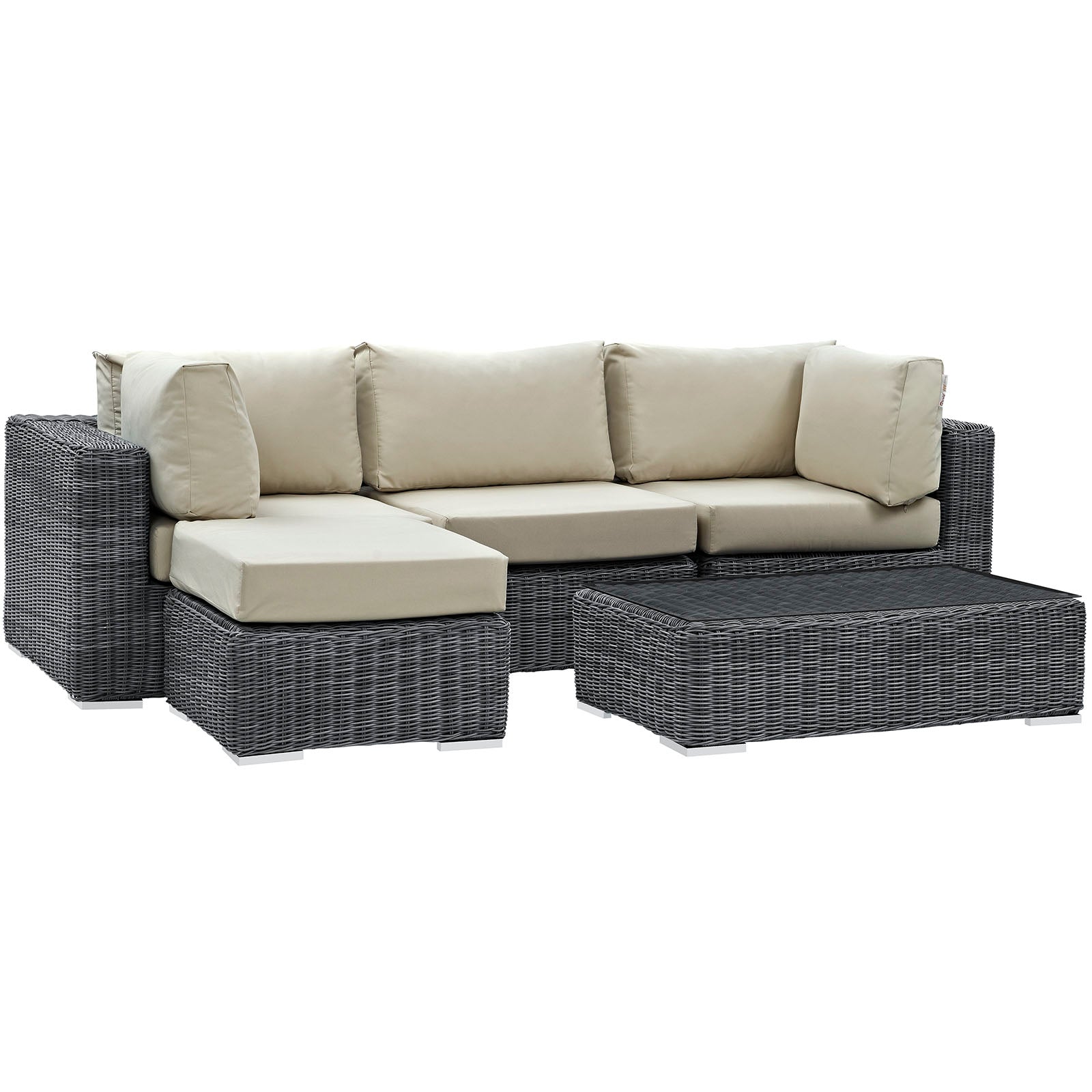 Summon 5 Piece Outdoor Patio Sunbrella¨ Sectional Set by Modway