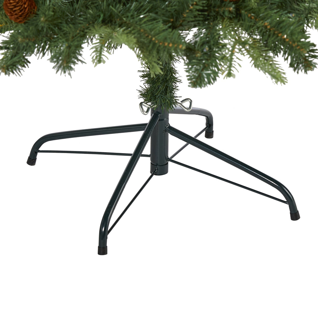 6' Wellington Spruce 'Natural Look' Artificial Christmas Tree w/ 300 Clear LED