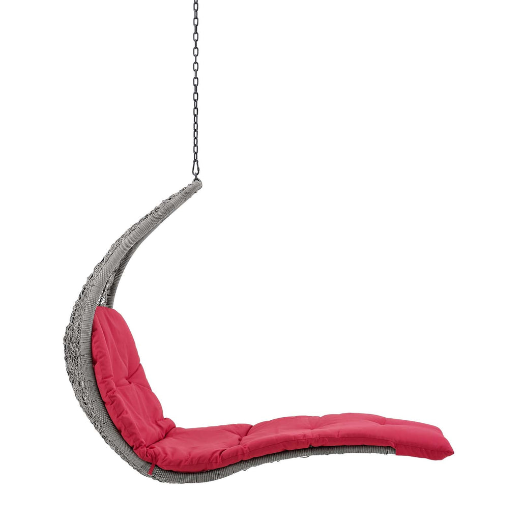 Landscape Hanging Chaise Lounge Outdoor Patio Swing Chair by Modway