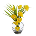 15.5"  Calla Lily and Grass Artificial Arrangement in Vase