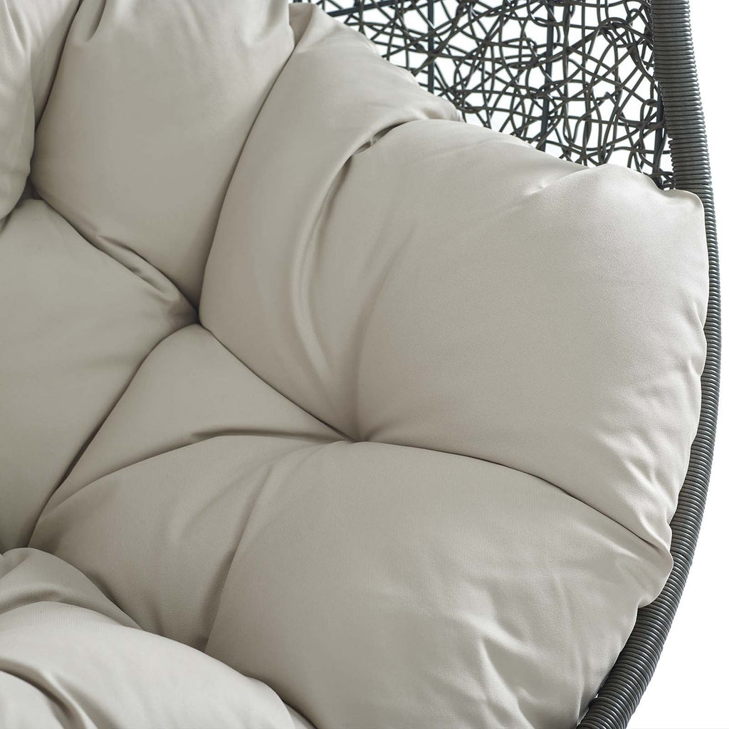 Hide Sunbrella¨ Fabric Swing Outdoor Patio Lounge Chair Without Stand by Modway