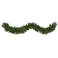 6' Mixed Pine and Pinecone Artificial Garland with 35 Clear LED Lights