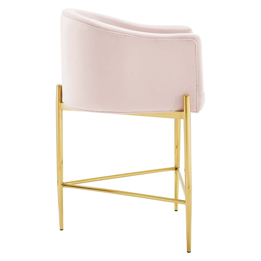Savour Tufted Performance Velvet Counter Stool Set of 2 by Modway