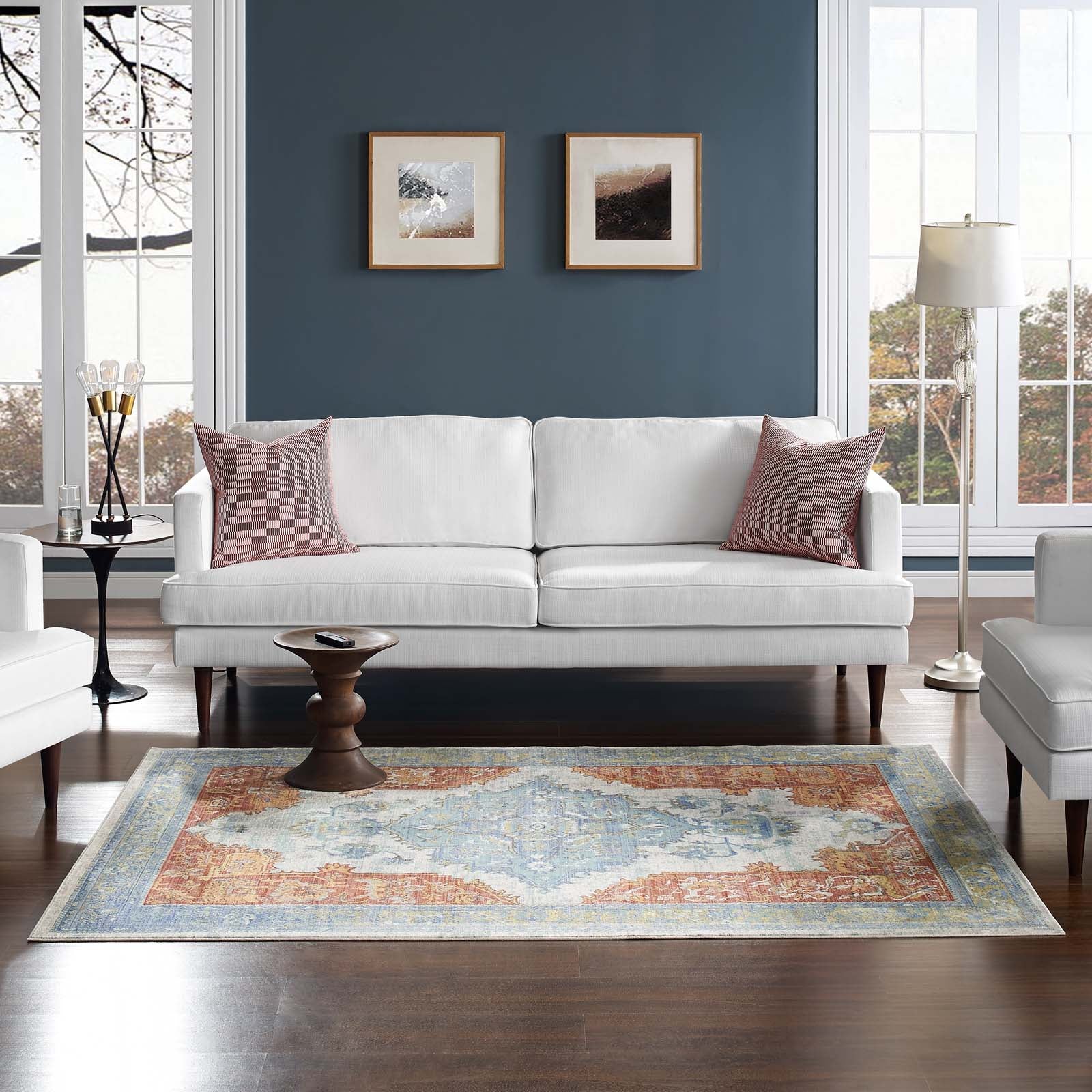 Citlali Distressed Southwestern Aztec 4x6 Area Rug by Modway