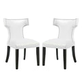 Curve Vinyl Dining Chair Set of 2 by Modway