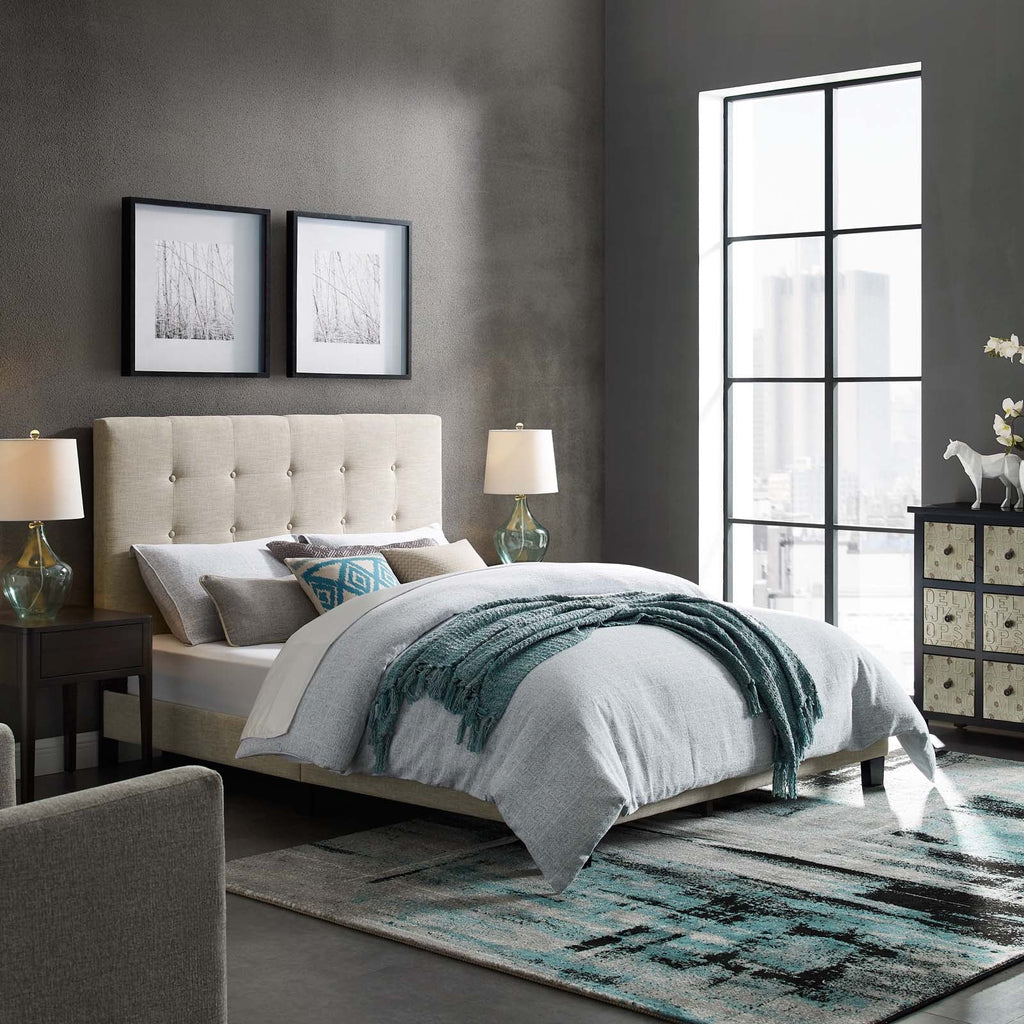 Melanie Tufted Button Upholstered Fabric Full Platform Bed by Modway