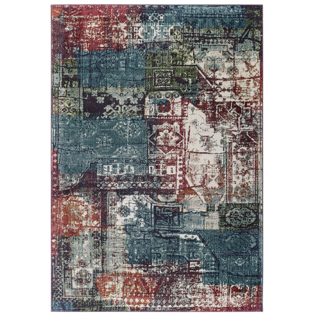Tribute Elowen Contemporary Modern Vintage Mosaic 8x10 Area Rug by Modway
