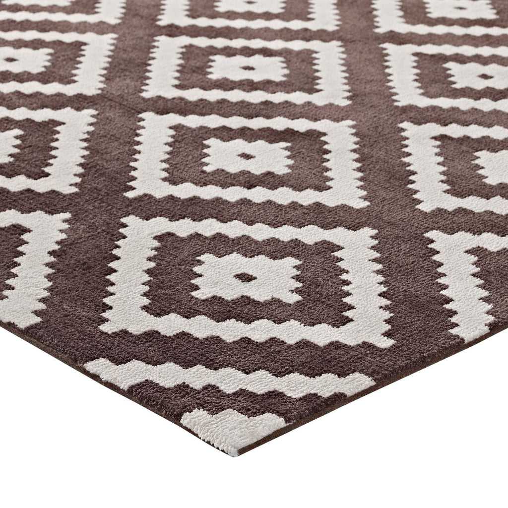 Alika Abstract Diamond Trellis 8x10 Area Rug by Modway