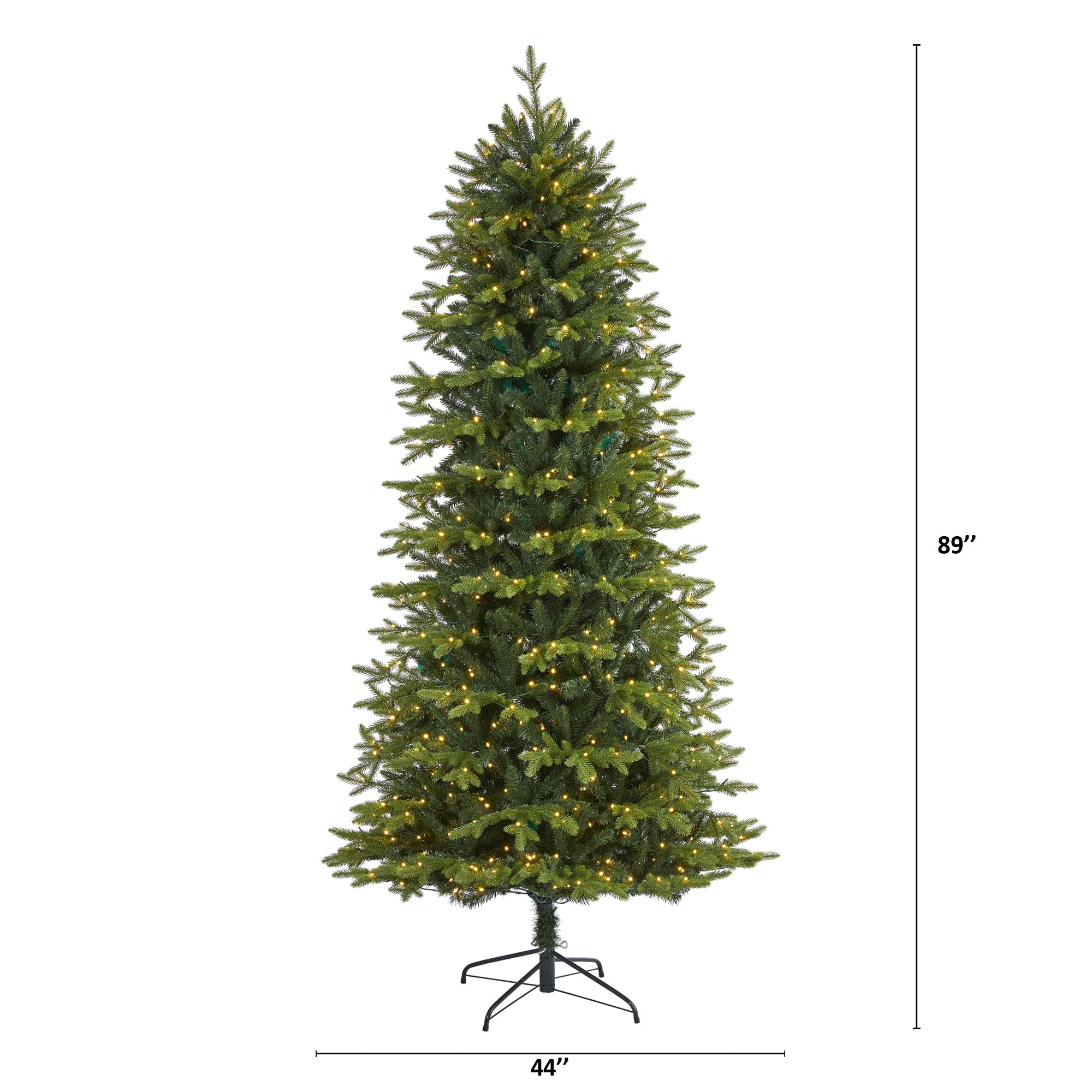 7.5' Belgium Fir 'Natural Look' Artificial Christmas Tree w/ 550 Clear LED Light