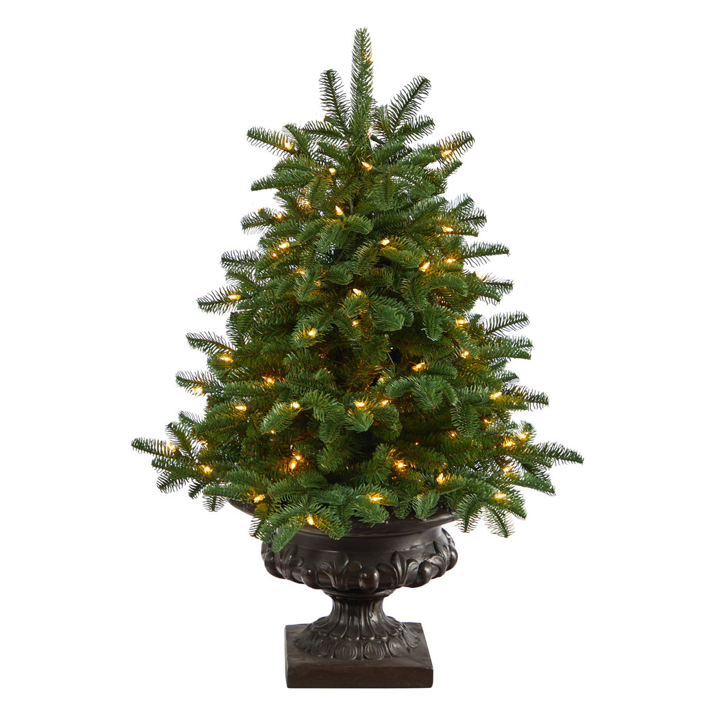 3.5' South Carolina Spruce Artificial Christmas Tree w/ 100 White Warm Light