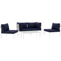 Harmony 5 Piece Outdoor Patio Aluminum Sectional Sofa Set by Modway