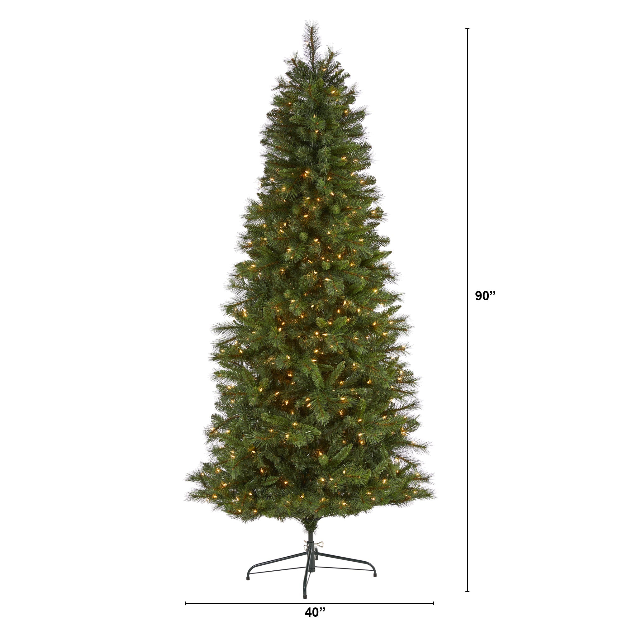 7.5' Slim West Virginia Mountain Pine Artificial Christmas Tree