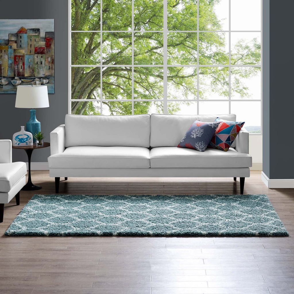 Solvea Moroccan Trellis 5x8 Shag Area Rug by Modway