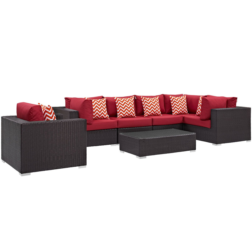Convene 7 Piece Outdoor Patio Sectional Set by Modway