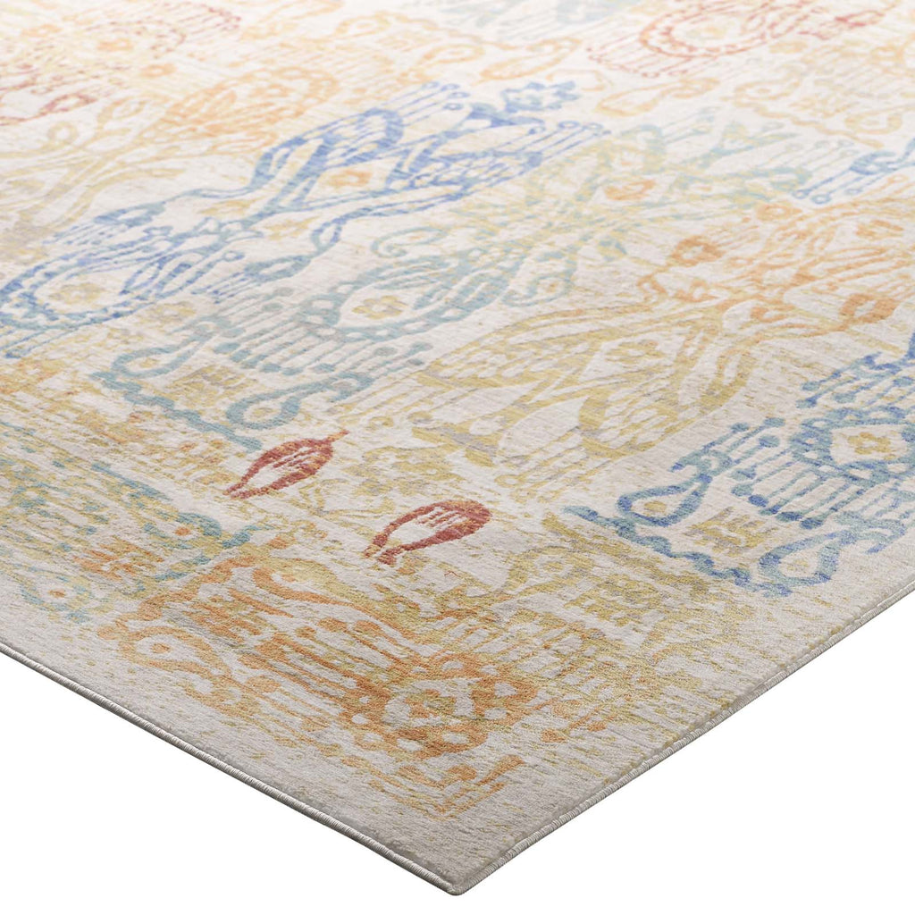 Solimar Distressed Southwestern Aztec 8x10 Area Rug by Modway
