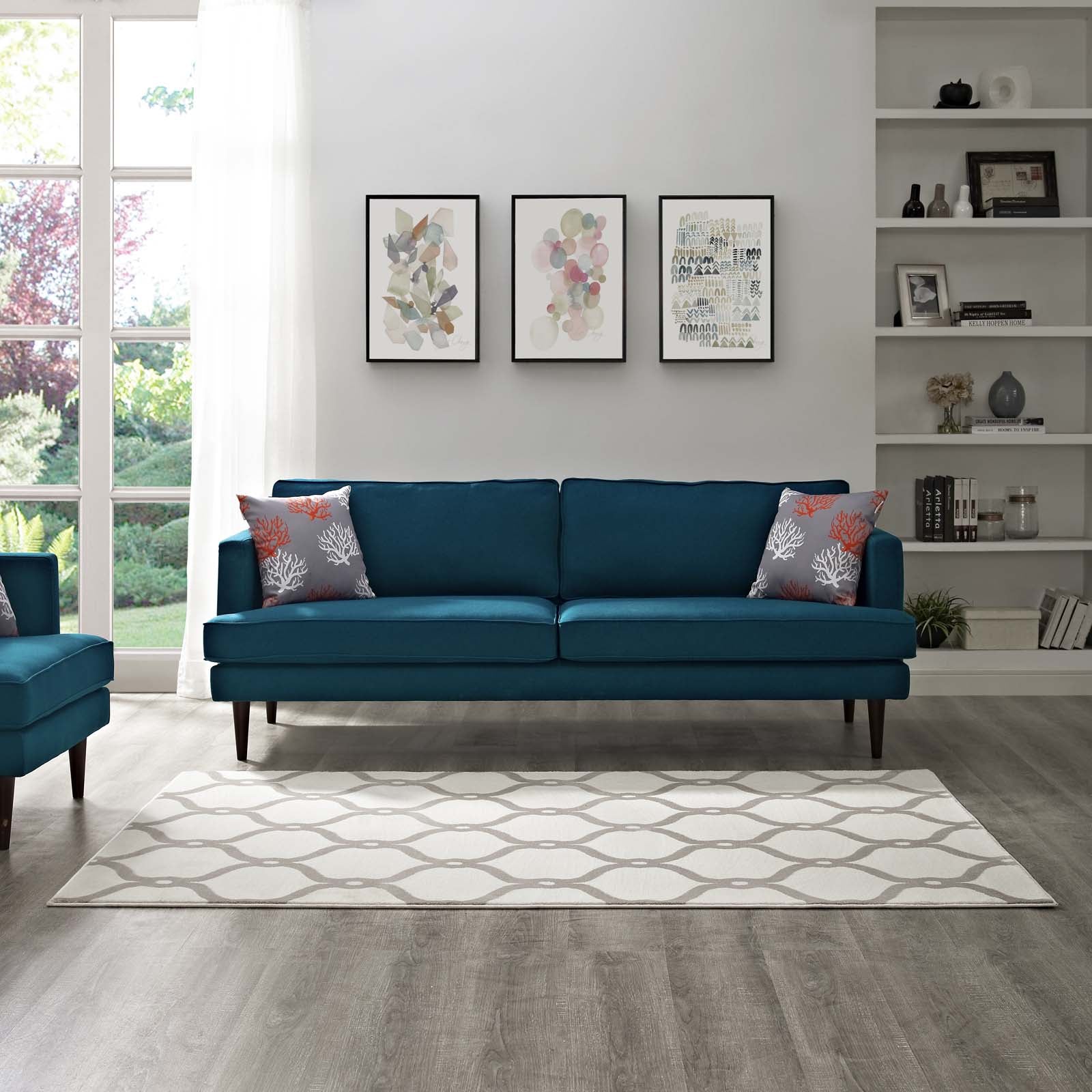 Beltara Chain Link Transitional Trellis 5x8 Area Rug by Modway