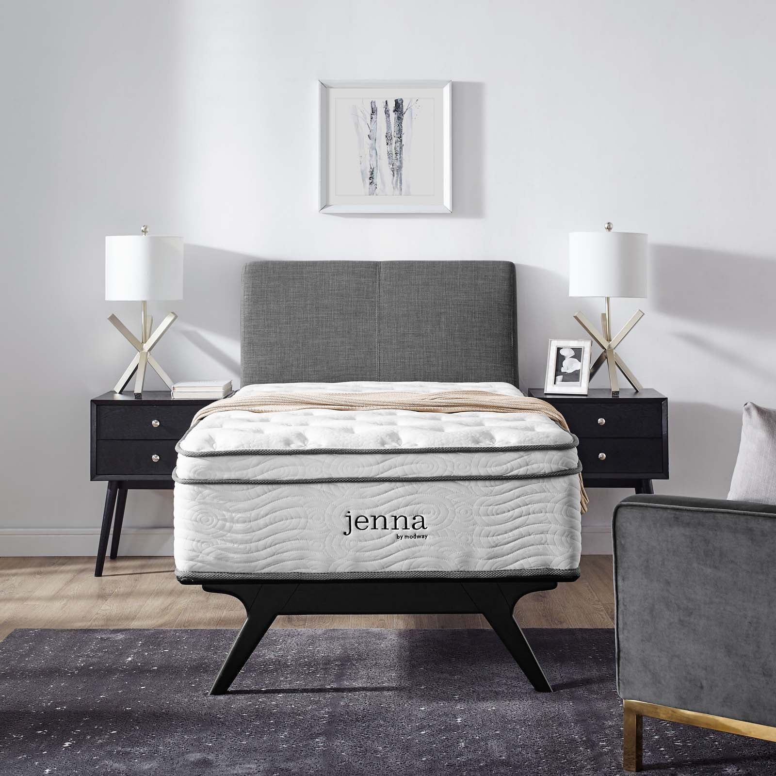 Jenna 14" Innerspring and Foam Twin Mattress by Modway