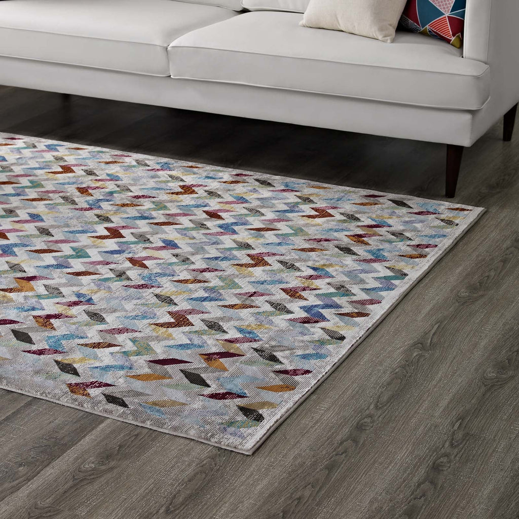 Gemma Chevron Mosaic 5x8 Area Rug by Modway