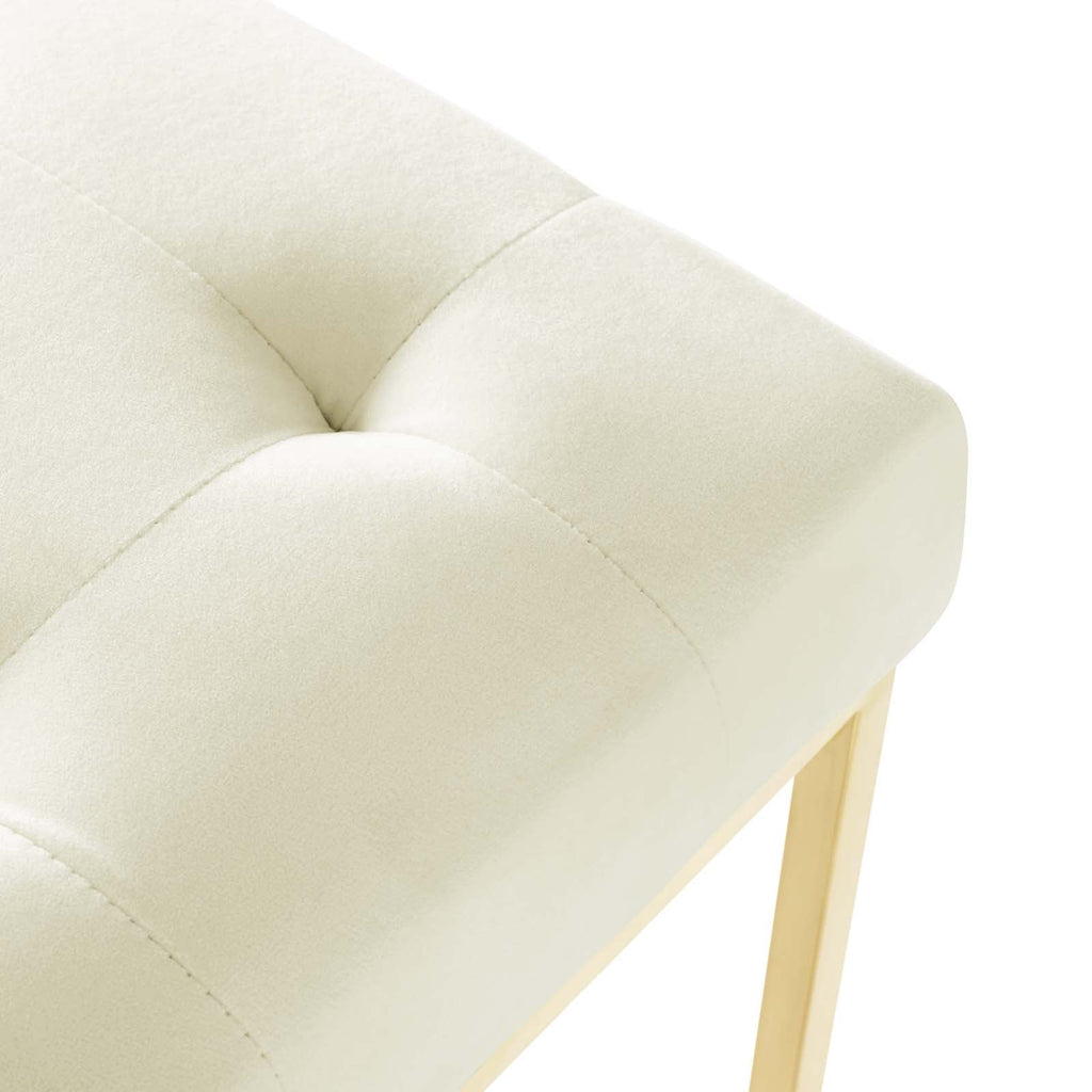 Privy Gold Stainless Steel Performance Velvet Dining Chair by Modway