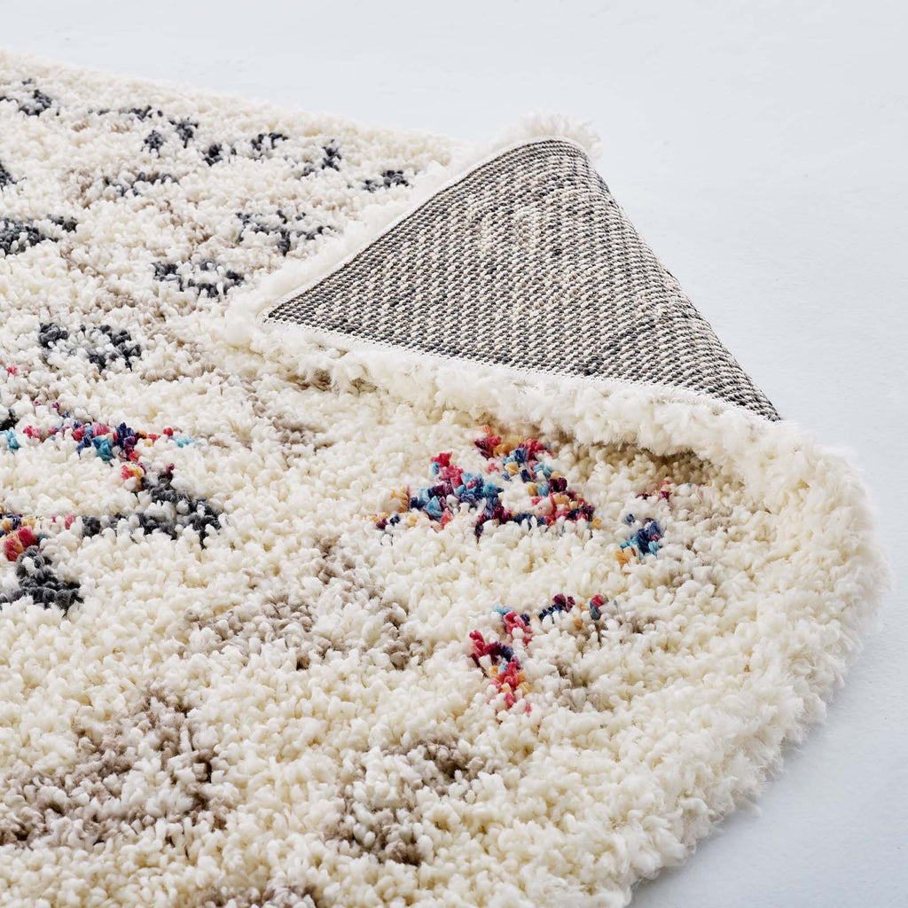 Skadi Rainbow Diamond Shag Area Rug in Multicolor